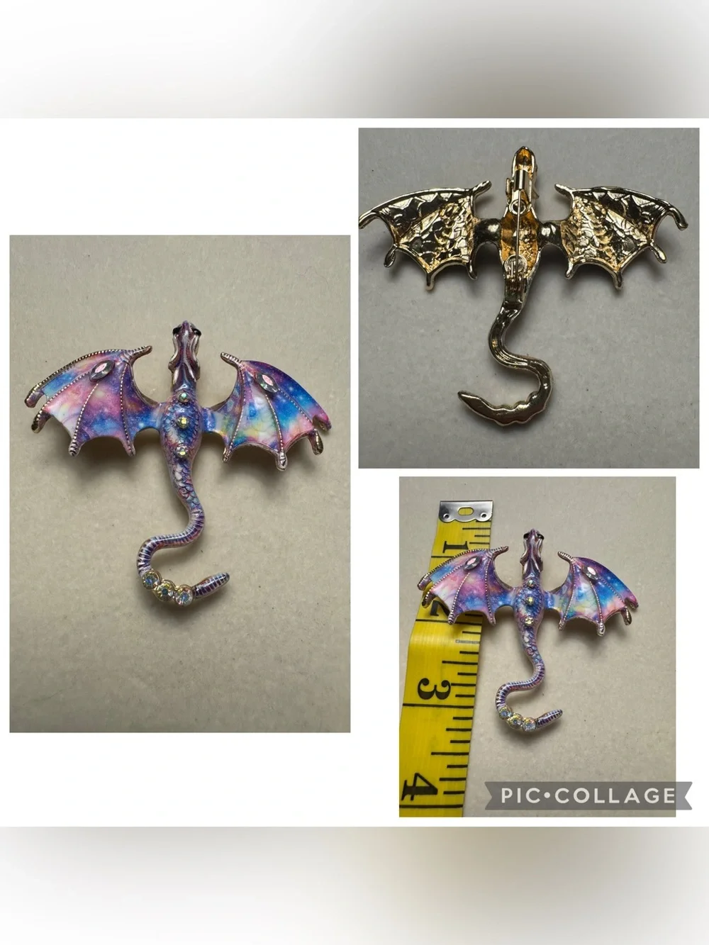 New Pastel Color Dragon Brooch